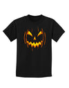 Halloween Scary Evil Jack O Lantern Pumpkin Childrens Dark T-Shirt-Childrens T-Shirt-TooLoud-Black-X-Small-Davson Sales