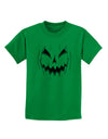 Halloween Scary Evil Jack O Lantern Pumpkin Childrens T-Shirt-Childrens T-Shirt-TooLoud-Kelly-Green-X-Small-Davson Sales