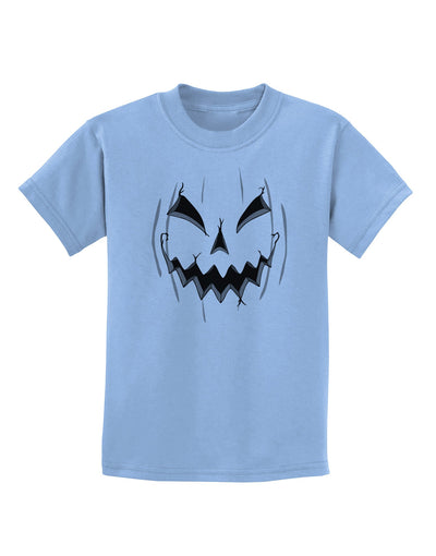 Halloween Scary Evil Jack O Lantern Pumpkin Childrens T-Shirt-Childrens T-Shirt-TooLoud-Light-Blue-X-Small-Davson Sales
