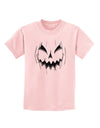 Halloween Scary Evil Jack O Lantern Pumpkin Childrens T-Shirt-Childrens T-Shirt-TooLoud-PalePink-X-Small-Davson Sales