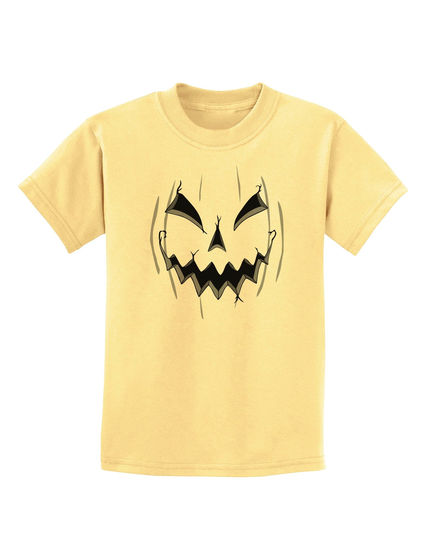 Halloween Scary Evil Jack O Lantern Pumpkin Childrens T-Shirt-Childrens T-Shirt-TooLoud-Daffodil-Yellow-X-Small-Davson Sales