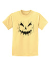 Halloween Scary Evil Jack O Lantern Pumpkin Childrens T-Shirt-Childrens T-Shirt-TooLoud-Daffodil-Yellow-X-Small-Davson Sales