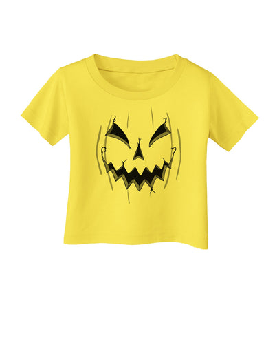 Halloween Scary Evil Jack O Lantern Pumpkin Infant T-Shirt-Infant T-Shirt-TooLoud-Yellow-06-Months-Davson Sales