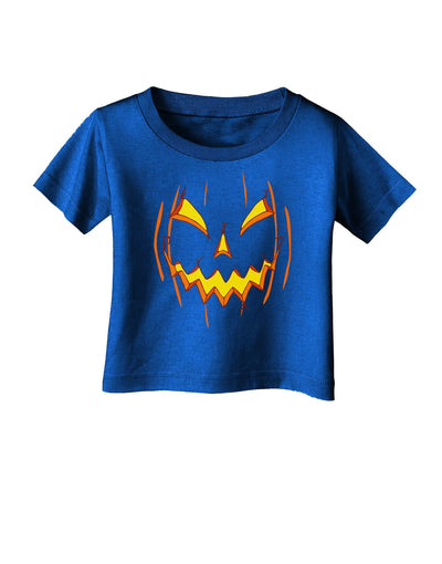 Halloween Scary Evil Jack O Lantern Pumpkin Infant T-Shirt Dark-Infant T-Shirt-TooLoud-Royal-Blue-06-Months-Davson Sales