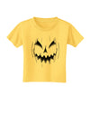 Halloween Scary Evil Jack O Lantern Pumpkin Toddler T-Shirt-Toddler T-Shirt-TooLoud-Yellow-2T-Davson Sales