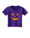 Halloween Scary Evil Jack O Lantern Pumpkin Toddler T-Shirt Dark-Toddler T-Shirt-TooLoud-Purple-2T-Davson Sales