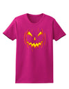 Halloween Scary Evil Jack O Lantern Pumpkin Womens Dark T-Shirt-TooLoud-Hot-Pink-Small-Davson Sales