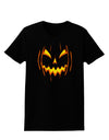 Halloween Scary Evil Jack O Lantern Pumpkin Womens Dark T-Shirt-TooLoud-Black-X-Small-Davson Sales