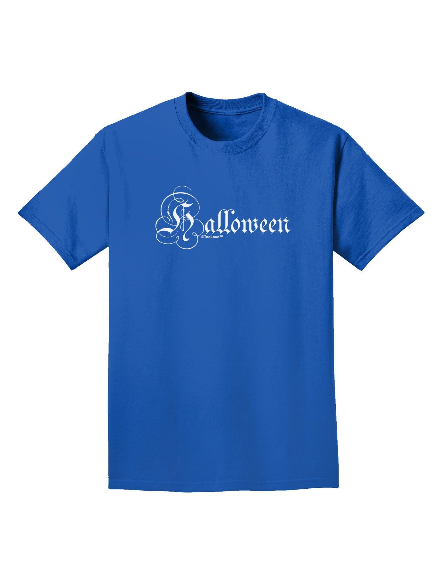 Halloween Script Text Adult Dark T-Shirt-Mens T-Shirt-TooLoud-Royal-Blue-Small-Davson Sales