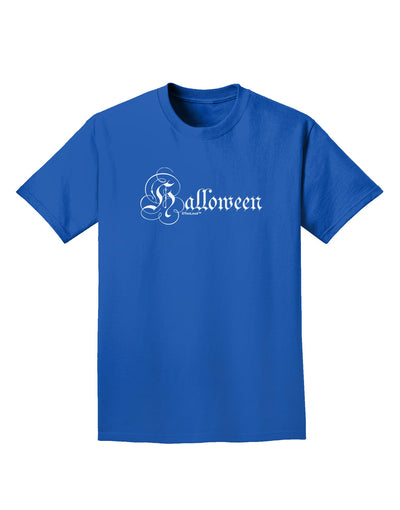 Halloween Script Text Adult Dark T-Shirt-Mens T-Shirt-TooLoud-Royal-Blue-Small-Davson Sales