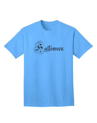 Halloween Script Text Adult T-Shirt-Mens T-Shirt-TooLoud-Aquatic-Blue-Small-Davson Sales