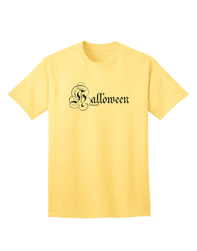 Halloween Script Text Adult T-Shirt-Mens T-Shirt-TooLoud-Yellow-Small-Davson Sales