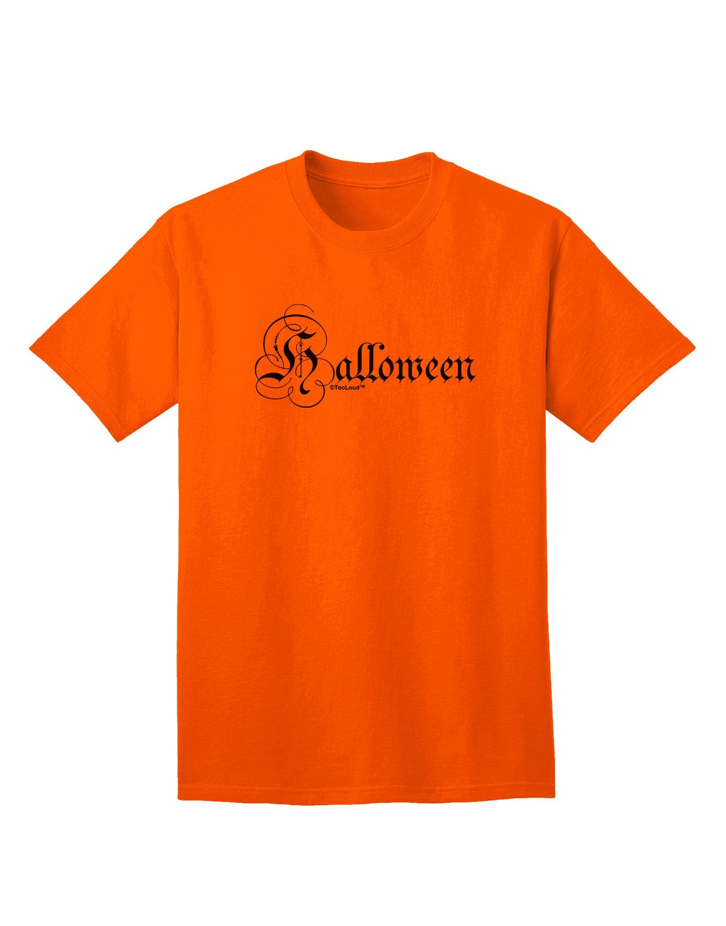 Halloween Script Text Adult T-Shirt-Mens T-Shirt-TooLoud-Orange-Small-Davson Sales
