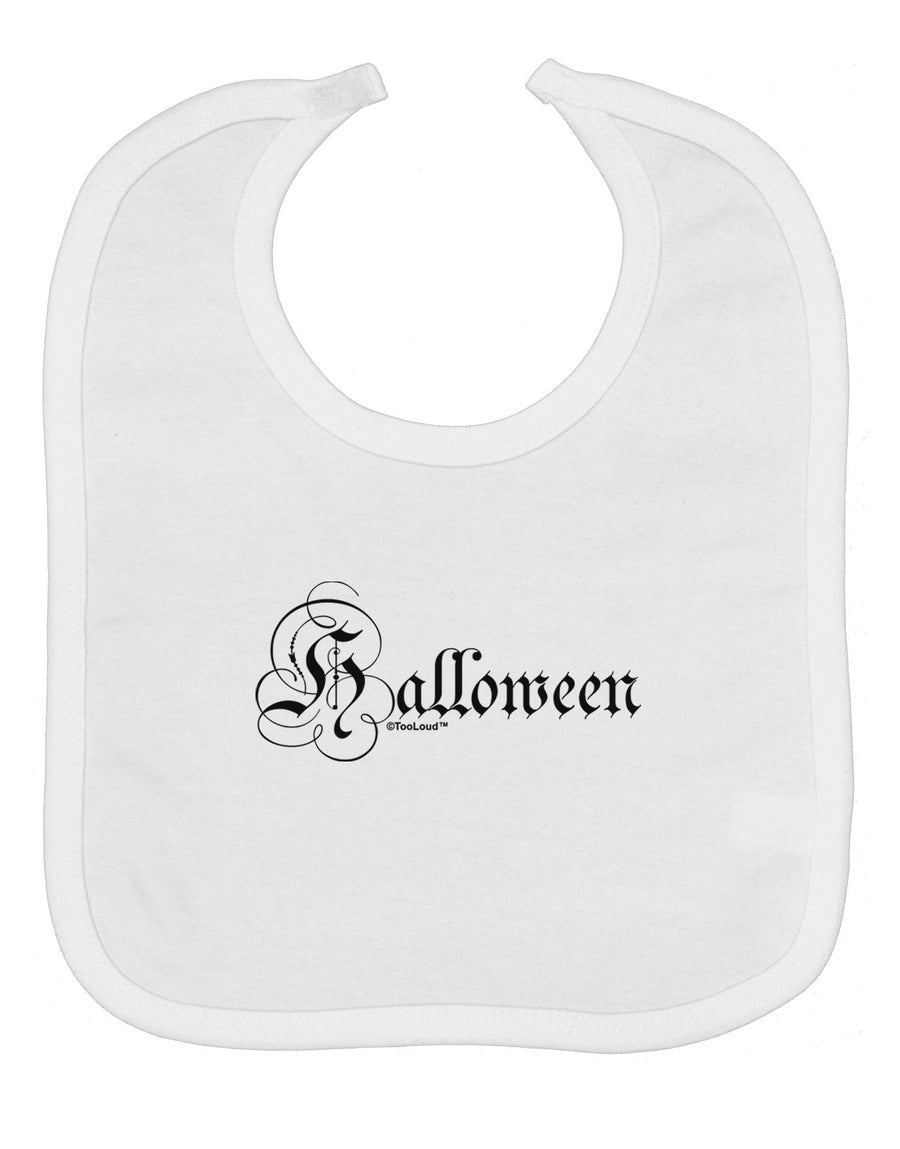 Halloween Script Text Baby Bib