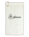 Halloween Script Text Micro Terry Gromet Golf Towel 11&#x22;x19-Golf Towel-TooLoud-White-Davson Sales