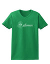 Halloween Script Text Womens Dark T-Shirt-TooLoud-Kelly-Green-X-Small-Davson Sales