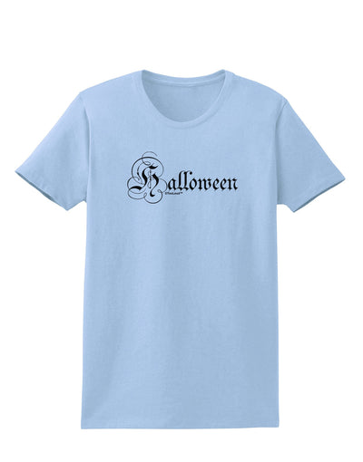 Halloween Script Text Womens T-Shirt-Womens T-Shirt-TooLoud-Light-Blue-X-Small-Davson Sales