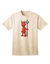 Halloween-themed Adult T-Shirt with Adorable Devil Design-Mens T-shirts-TooLoud-Natural-Small-Davson Sales