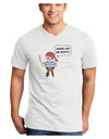 Hands Off Me Booty - Petey the Pirate Adult V-Neck T-shirt-Mens V-Neck T-Shirt-TooLoud-White-Small-Davson Sales