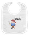 Hands Off Me Booty - Petey the Pirate Baby Bib