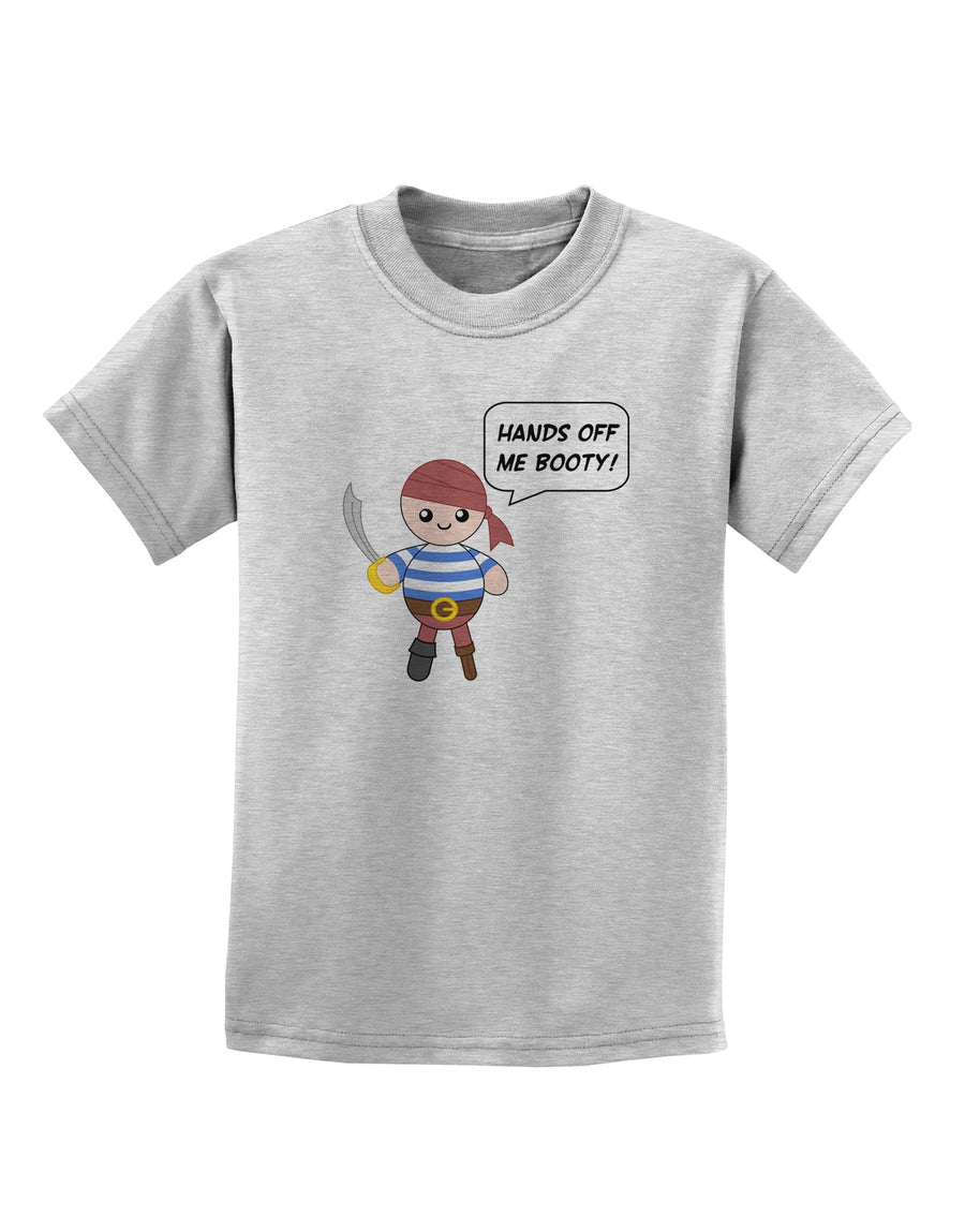 Hands Off Me Booty - Petey the Pirate Childrens T-Shirt-Childrens T-Shirt-TooLoud-White-X-Small-Davson Sales