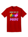 Hangin With My Peeps Adult Dark T-Shirt-Mens T-Shirt-TooLoud-Red-Small-Davson Sales