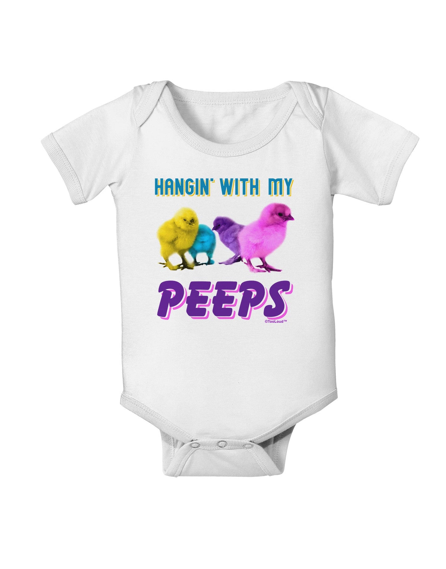 Hangin With My Peeps Baby Romper Bodysuit-Baby Romper-TooLoud-White-06-Months-Davson Sales