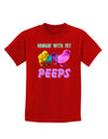 Hangin With My Peeps Childrens Dark T-Shirt-Childrens T-Shirt-TooLoud-Red-X-Small-Davson Sales