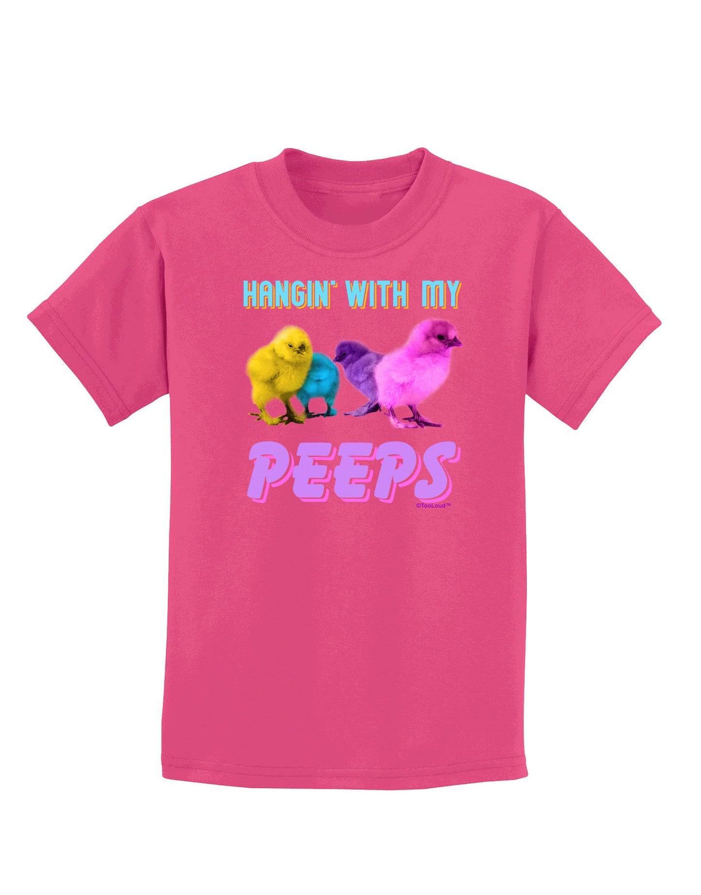 Hangin With My Peeps Childrens Dark T-Shirt-Childrens T-Shirt-TooLoud-Sangria-X-Small-Davson Sales