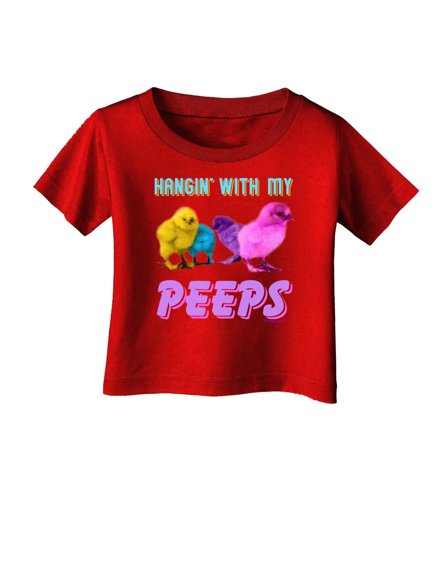 Hangin With My Peeps Infant T-Shirt Dark-Infant T-Shirt-TooLoud-Red-06-Months-Davson Sales