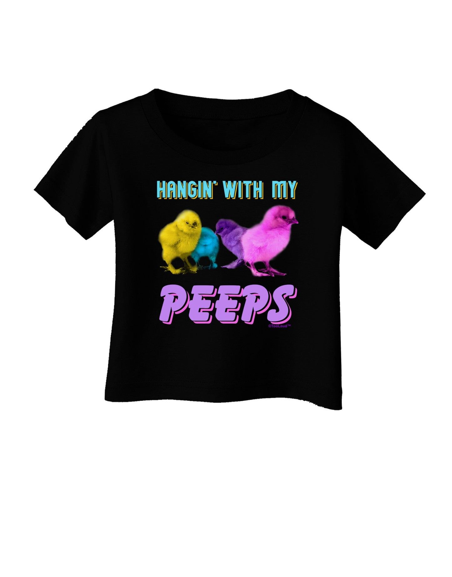 Hangin With My Peeps Infant T-Shirt Dark-Infant T-Shirt-TooLoud-Black-06-Months-Davson Sales