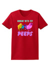 Hangin With My Peeps Womens Dark T-Shirt-TooLoud-Red-X-Small-Davson Sales