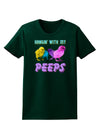 Hangin With My Peeps Womens Dark T-Shirt-TooLoud-Forest-Green-Small-Davson Sales