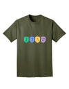 Hanukkah Dreidels Adult Dark T-Shirt-Mens T-Shirt-TooLoud-Military-Green-Small-Davson Sales