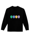 Hanukkah Dreidels Adult Long Sleeve Dark T-Shirt-TooLoud-Black-Small-Davson Sales