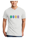 Hanukkah Dreidels Adult V-Neck T-shirt-Mens V-Neck T-Shirt-TooLoud-White-Small-Davson Sales