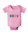 Hanukkah Dreidels Baby Romper Bodysuit-Baby Romper-TooLoud-Light-Pink-06-Months-Davson Sales