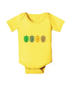 Hanukkah Dreidels Baby Romper Bodysuit-Baby Romper-TooLoud-Yellow-06-Months-Davson Sales