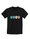 Hanukkah Dreidels Childrens Dark T-Shirt-Childrens T-Shirt-TooLoud-Black-X-Small-Davson Sales