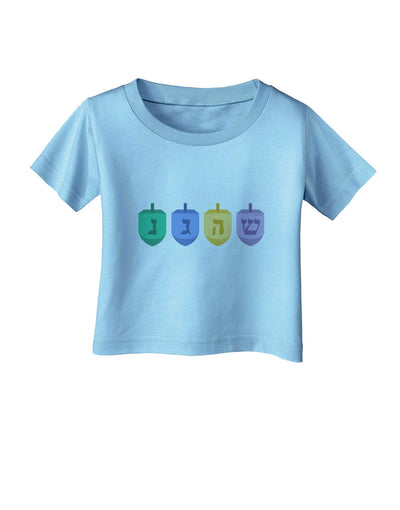 Hanukkah Dreidels Infant T-Shirt-Infant T-Shirt-TooLoud-Aquatic-Blue-06-Months-Davson Sales