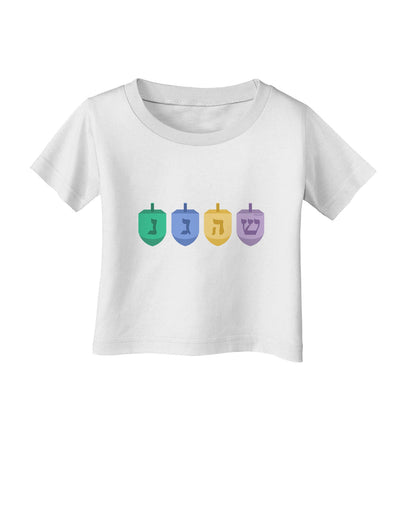 Hanukkah Dreidels Infant T-Shirt-Infant T-Shirt-TooLoud-White-06-Months-Davson Sales