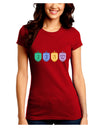 Hanukkah Dreidels Juniors Crew Dark T-Shirt-T-Shirts Juniors Tops-TooLoud-Red-Juniors Fitted Small-Davson Sales