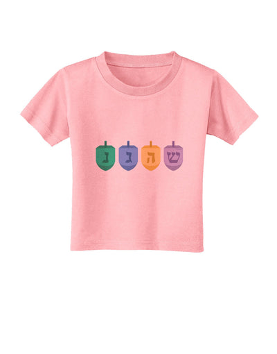 Hanukkah Dreidels Toddler T-Shirt-Toddler T-Shirt-TooLoud-Candy-Pink-2T-Davson Sales