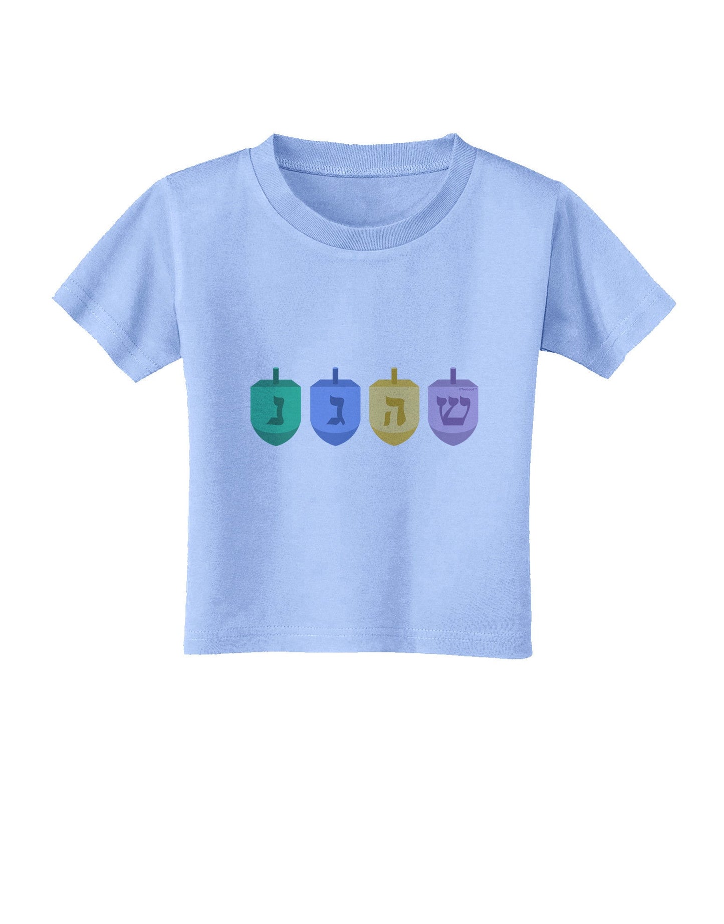 Hanukkah Dreidels Toddler T-Shirt-Toddler T-Shirt-TooLoud-Aquatic-Blue-2T-Davson Sales