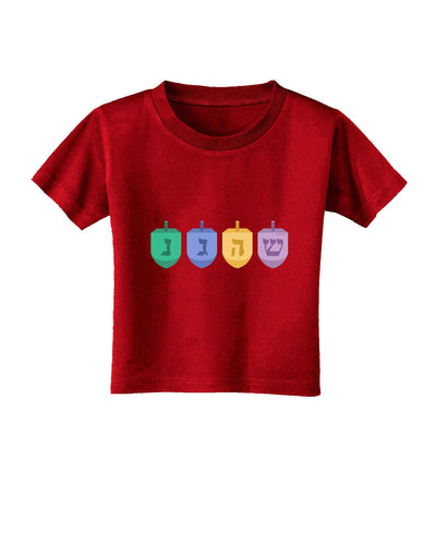 Hanukkah Dreidels Toddler T-Shirt Dark-Toddler T-Shirt-TooLoud-Clover-Green-2T-Davson Sales