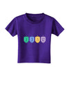 Hanukkah Dreidels Toddler T-Shirt Dark-Toddler T-Shirt-TooLoud-Purple-2T-Davson Sales