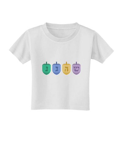 Hanukkah Dreidels Toddler T-Shirt-Toddler T-Shirt-TooLoud-White-2T-Davson Sales