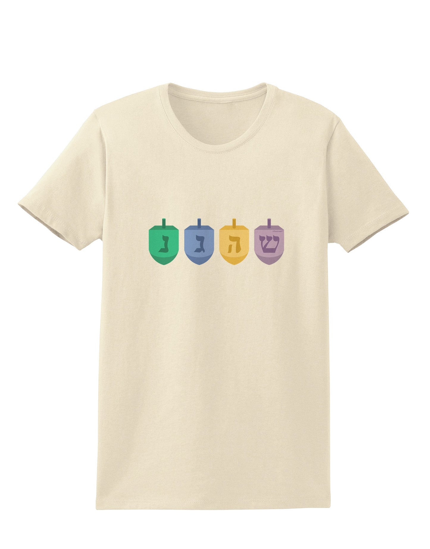 Hanukkah Dreidels Womens T-Shirt-Womens T-Shirt-TooLoud-Natural-X-Small-Davson Sales