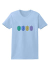 Hanukkah Dreidels Womens T-Shirt-Womens T-Shirt-TooLoud-Light-Blue-X-Small-Davson Sales