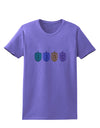 Hanukkah Dreidels Womens T-Shirt-Womens T-Shirt-TooLoud-Violet-X-Small-Davson Sales